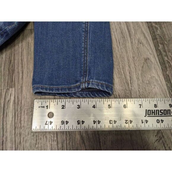 Express Womens Size 00 Girlfriend Whiskered Skinny Denim Blue Jeans - Picture 10 of 10
